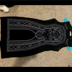 Black jeweled dress